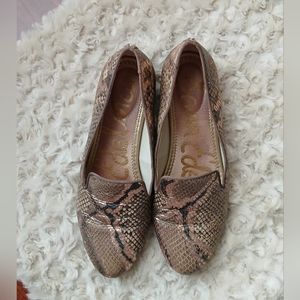 🌻 Sam Edelman Women's Shoes Flats Loafers Snakeskin JORDY